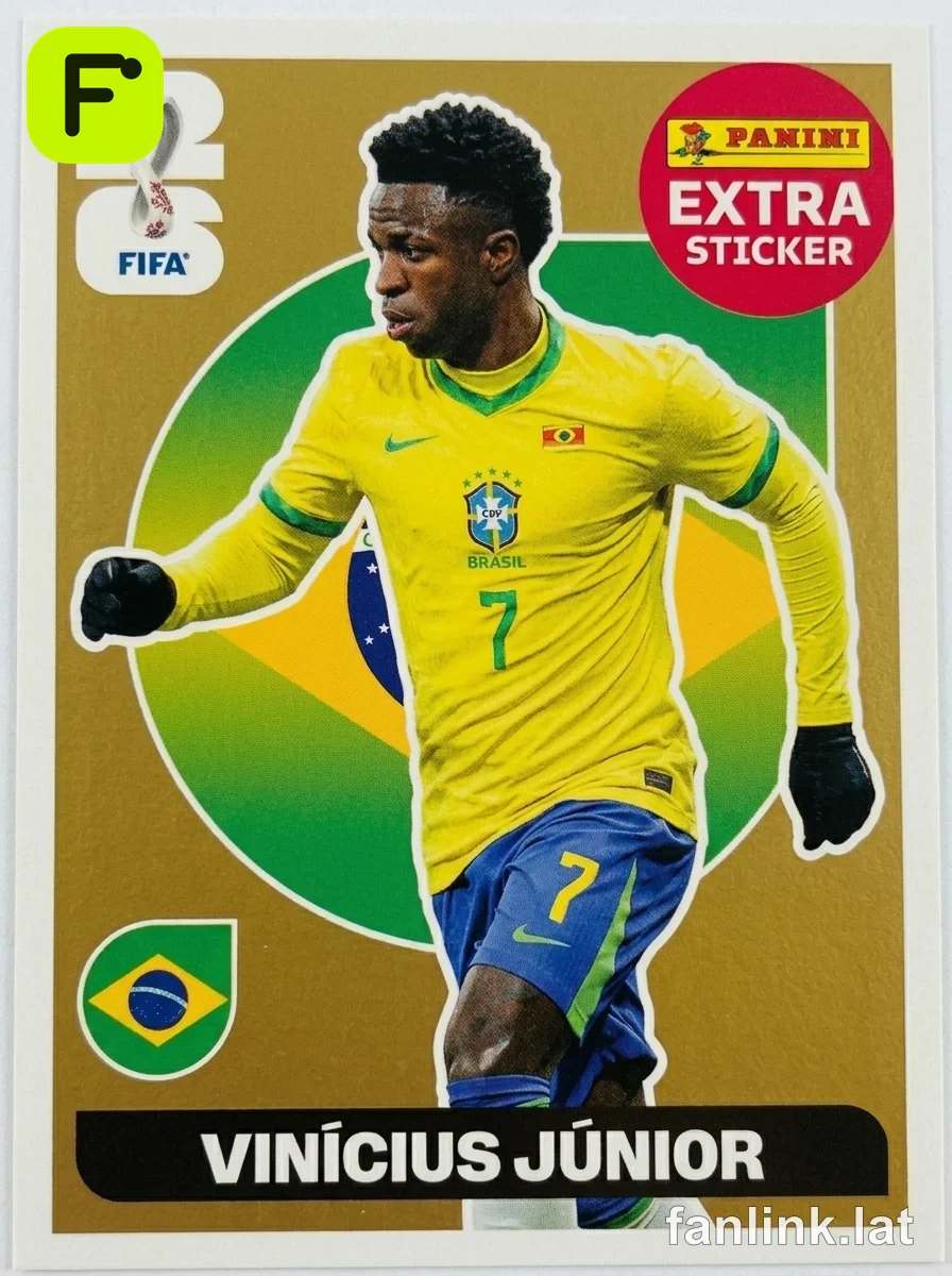 Vinícius Júnior (Gold) #EXTRA20G — Lámina Panini FIFA World Cup 2026