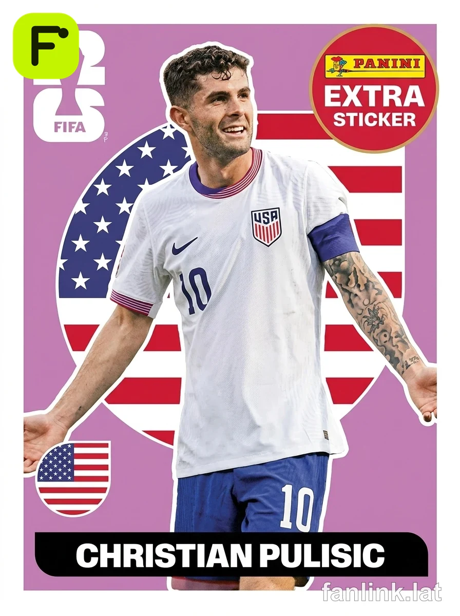 Christian Pulisic #EXTRA3 — Lámina Panini FIFA World Cup 2026