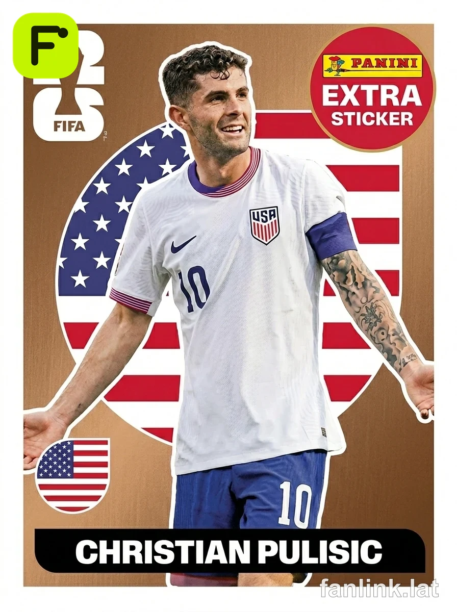 Christian Pulisic (Bronze) #EXTRA3B — Lámina Panini FIFA World Cup 2026