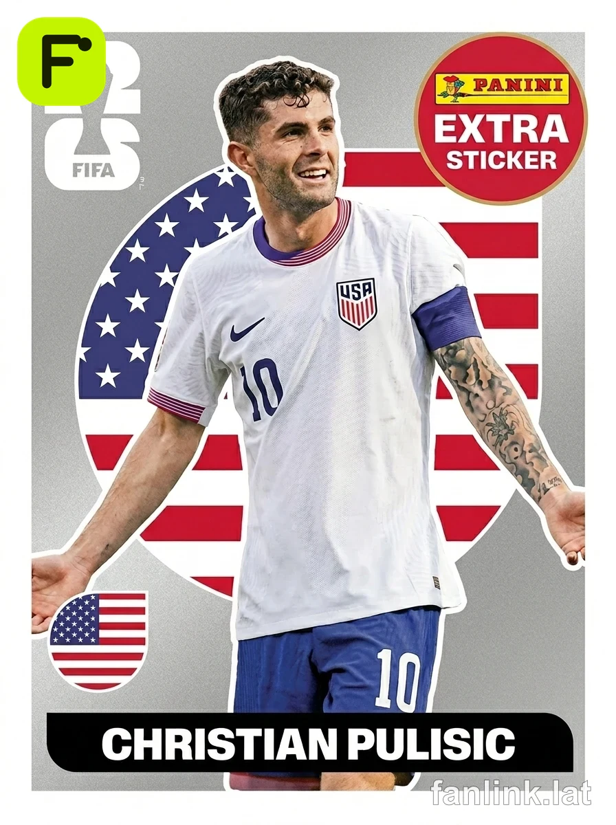 Christian Pulisic (Silver) #EXTRA3S — Lámina Panini FIFA World Cup 2026