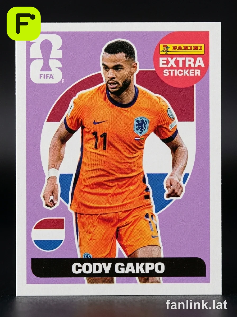 Cody Gakpo #EXTRA4 — Lámina Panini FIFA World Cup 2026
