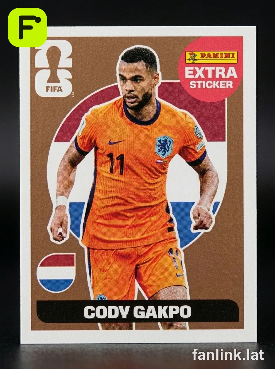 Cody Gakpo (Bronze) #EXTRA4B — Lámina Panini FIFA World Cup 2026