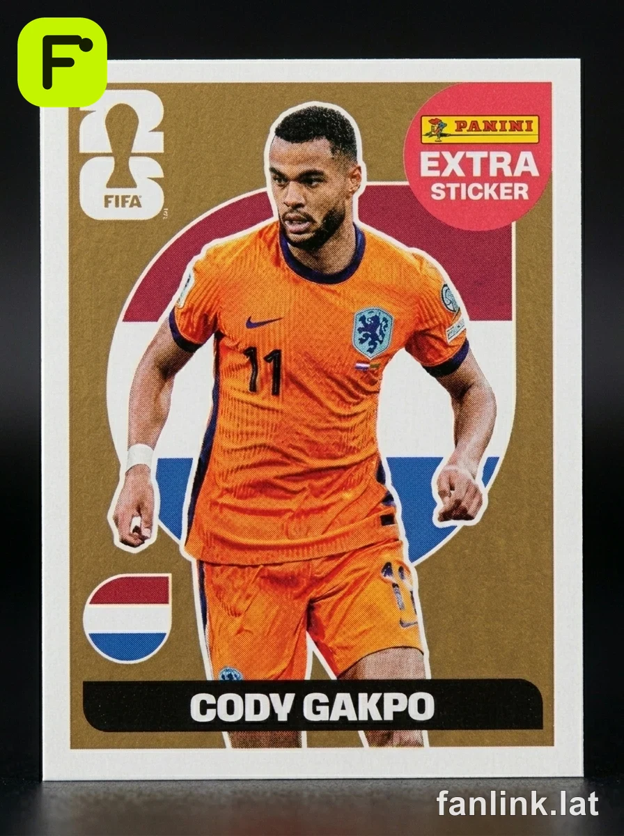Cody Gakpo (Gold) #EXTRA4G — Lámina Panini FIFA World Cup 2026