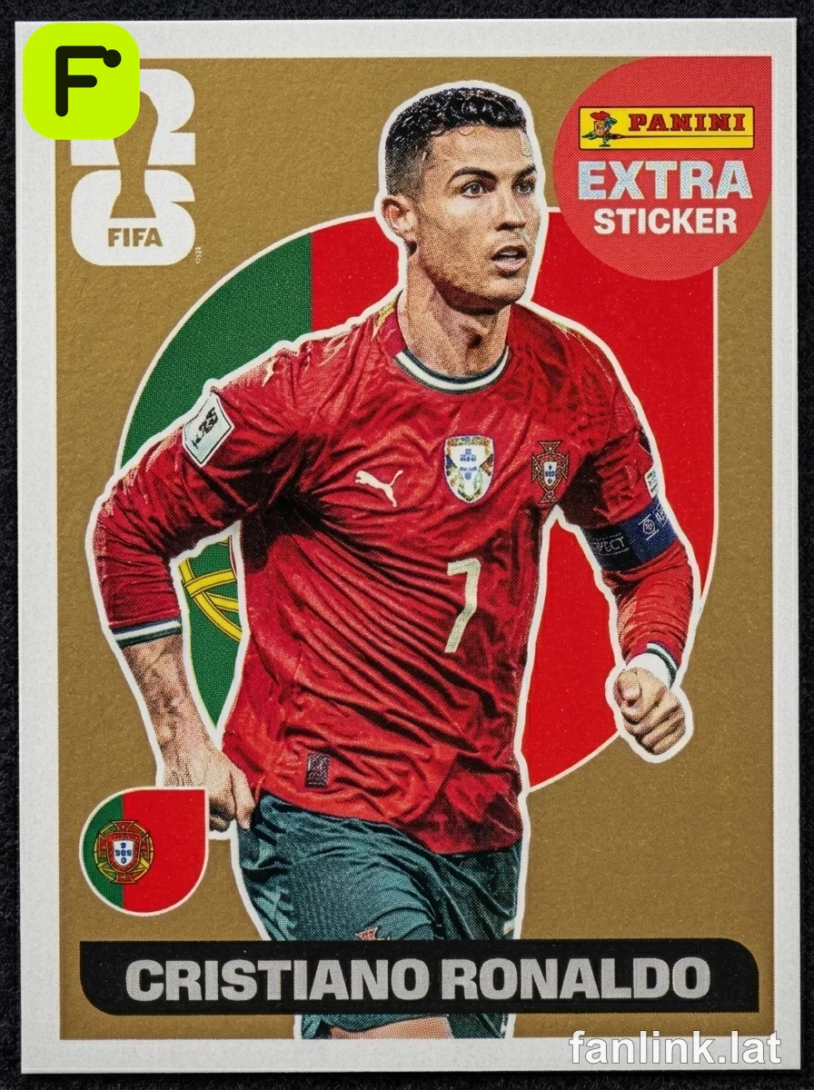 Cristiano Ronaldo (Gold) #EXTRA5G — Lámina Panini FIFA World Cup 2026