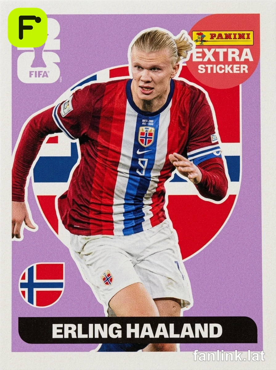 Erling Haaland #EXTRA6 — Lámina Panini FIFA World Cup 2026