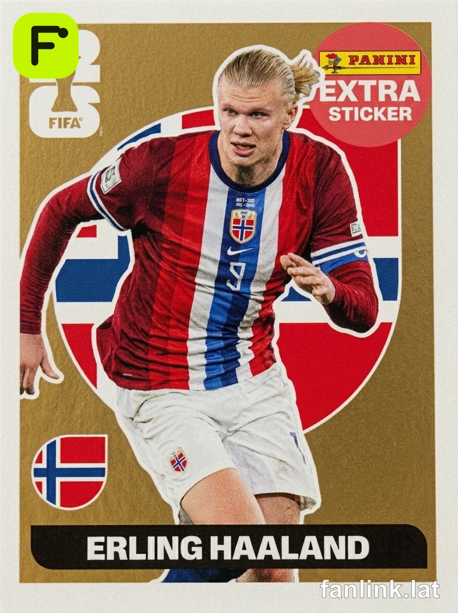 Erling Haaland (Gold) #EXTRA6G — Lámina Panini FIFA World Cup 2026