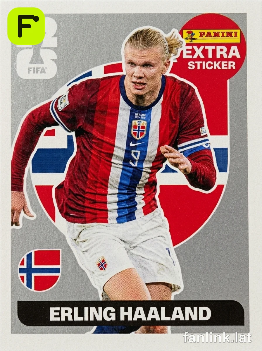 Erling Haaland (Silver) #EXTRA6S — Lámina Panini FIFA World Cup 2026