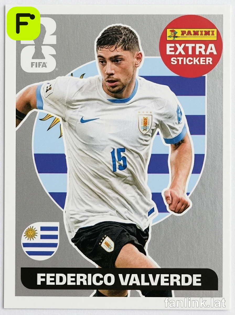 Federico Valverde (Silver) #EXTRA7S — Lámina Panini FIFA World Cup 2026