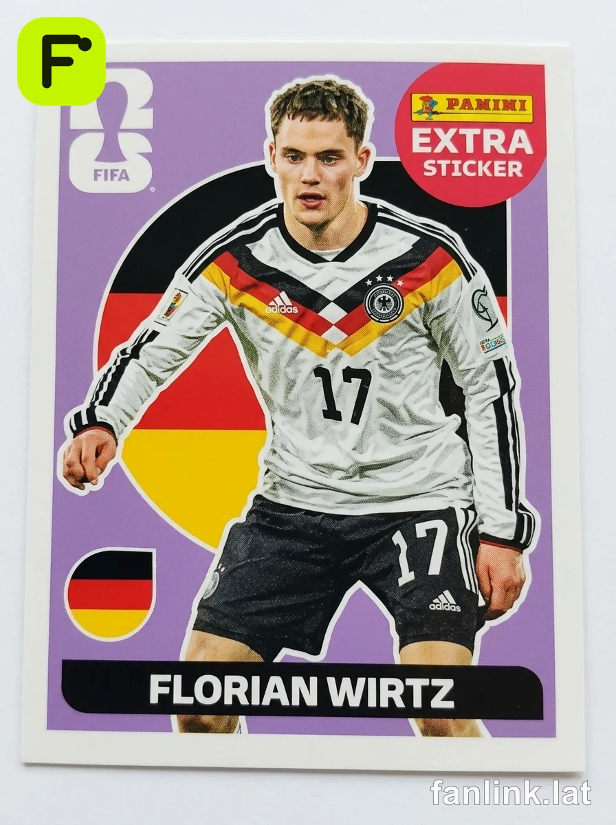 Florian Wirtz #EXTRA8 — Lámina Panini FIFA World Cup 2026