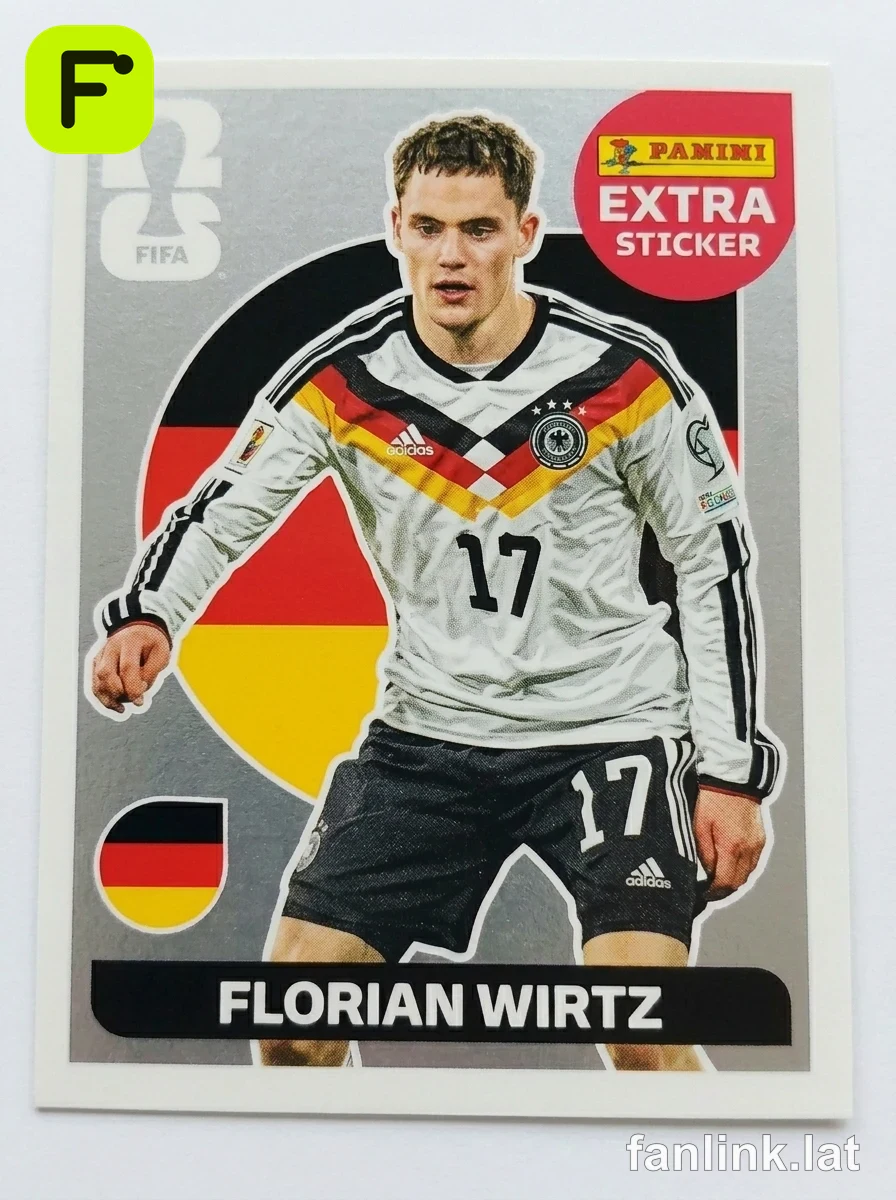 Florian Wirtz (Silver) #EXTRA8S — Lámina Panini FIFA World Cup 2026
