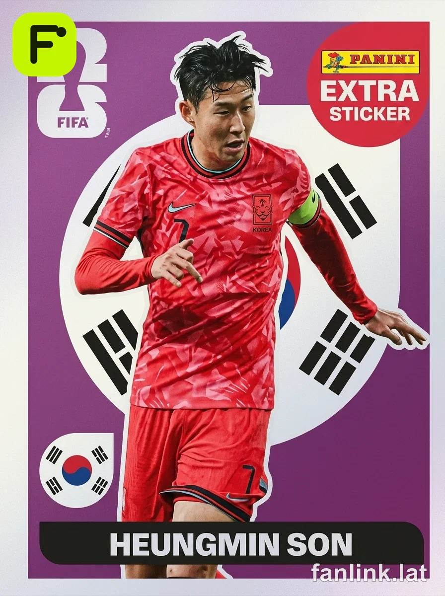 Heung-min Son #EXTRA9 — Lámina Panini FIFA World Cup 2026