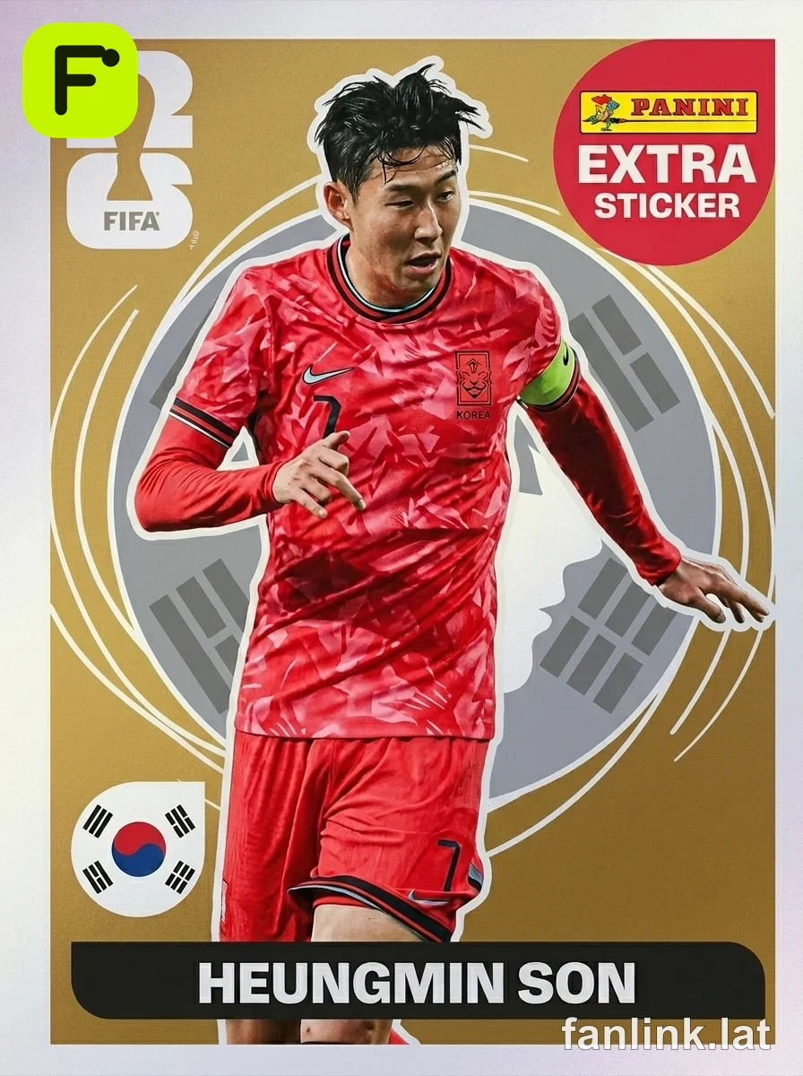 Heung-min Son (Gold) #EXTRA9G — Lámina Panini FIFA World Cup 2026