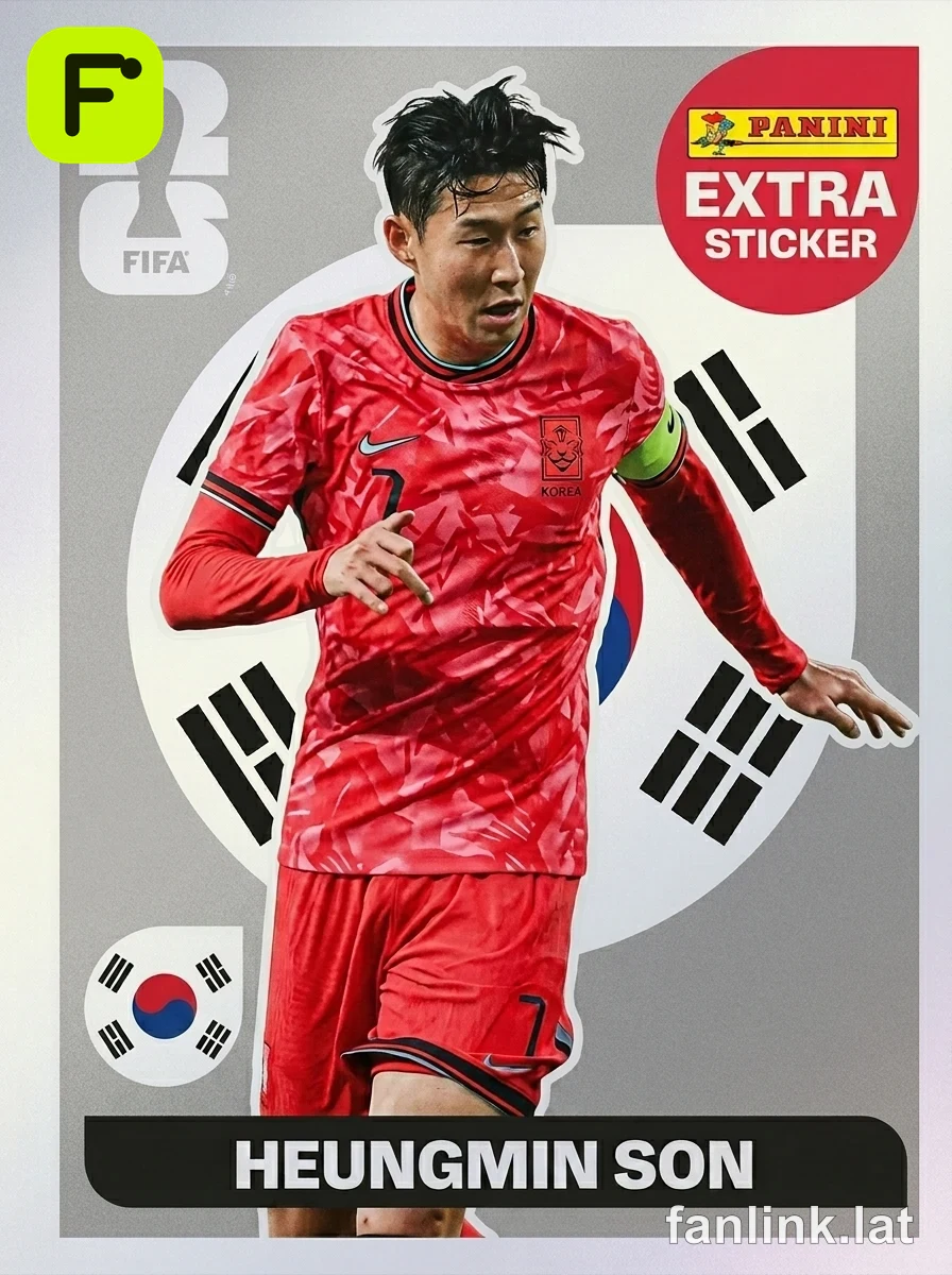 Heung-min Son (Silver) #EXTRA9S — Lámina Panini FIFA World Cup 2026